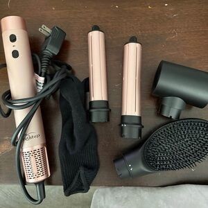 Lightup 2-in-1 Rose Gold Hair Styler with Attachments